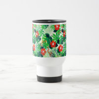 Design de Flores Tropicais Vermelhas