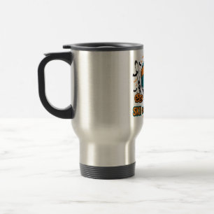 Caneca Térmica Design de Halloween Caveira Esquiar ou Gritar