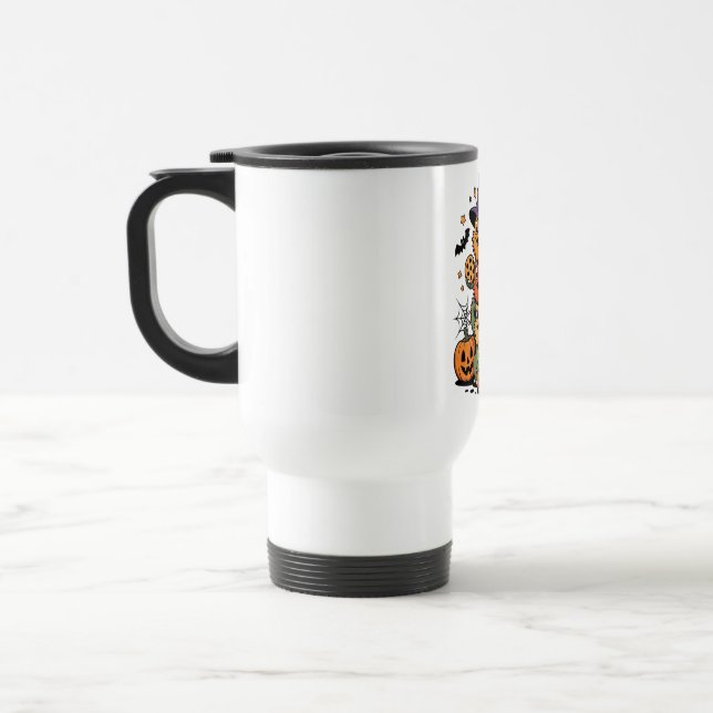 Caneca Térmica Design de Halloween dos Dragões Empilhados (Esquerda)