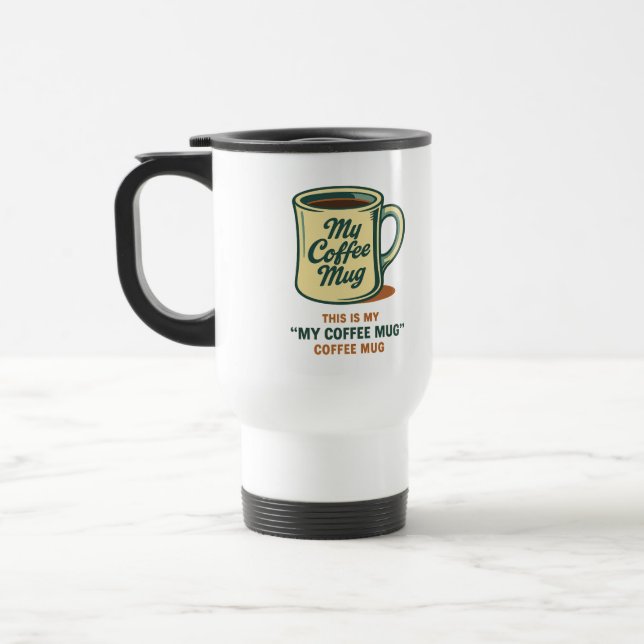 Caneca Térmica Design de Humor com Mug de Café Retro (Esquerda)