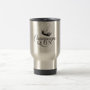Caneca Térmica Design de Oval da Rainha de Champanhe com Coroa