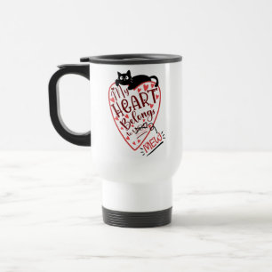 Caneca Térmica Design de punho de gato de férias fofo