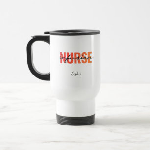 Caneca Térmica Design de Tipografia para Enfermeira de Infusão