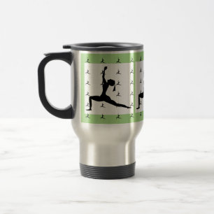 Caneca Térmica Design de Yoga Verde/Caneca viagem ao trabalho