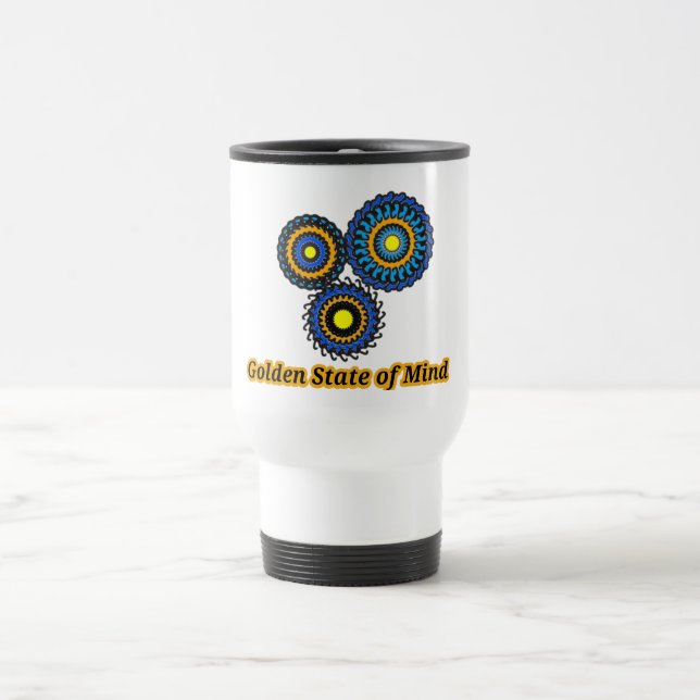 Caneca Térmica Design do Círculo Dourado (Centro)