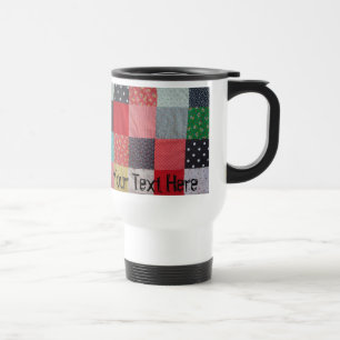 Caneca Térmica design do tecido dos retalhos do estilo do vintage