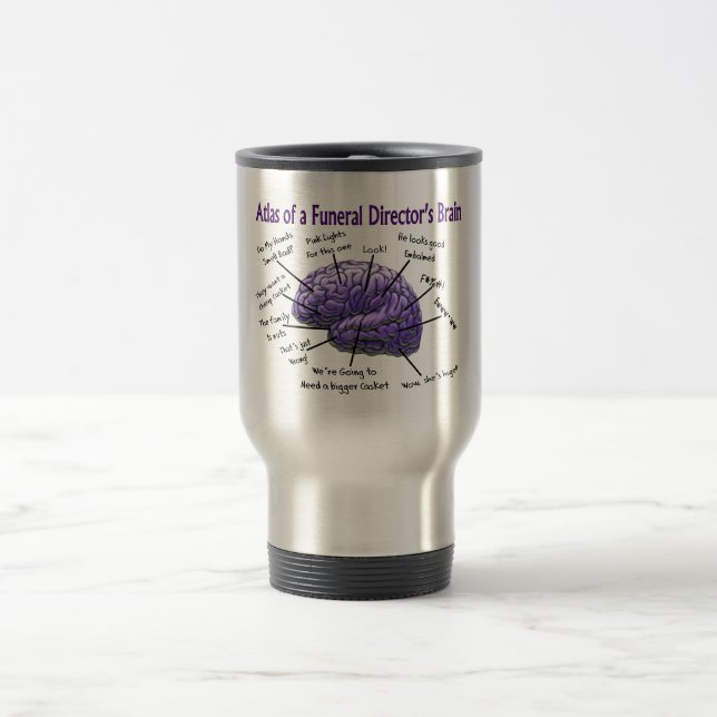 Caneca Térmica Design engraçado do cérebro do diretor (Centro)