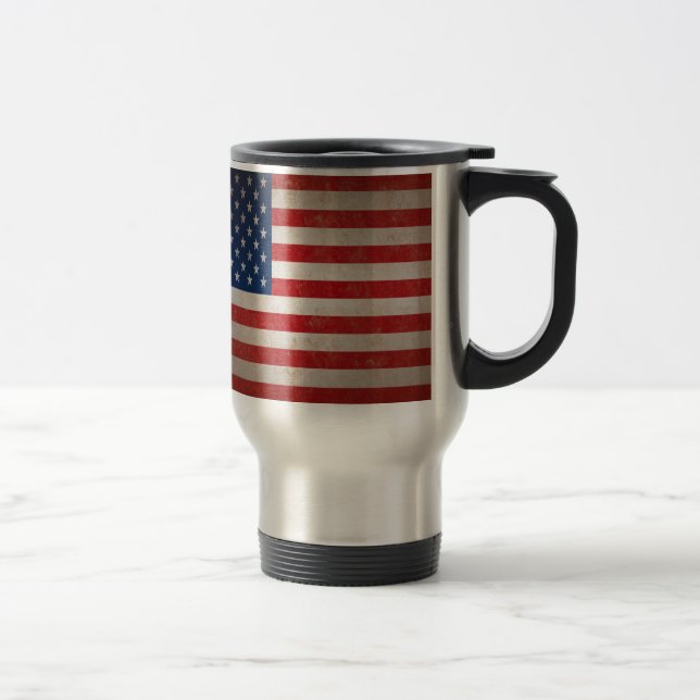 Caneca Térmica Design patriótico da bandeira americana do estilo (Direita)