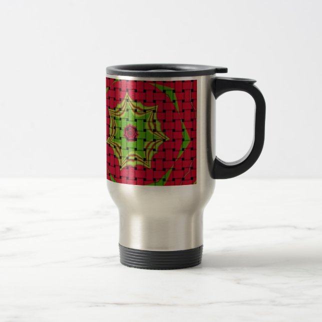 Caneca Térmica Design vermelho-tecido africano (Direita)