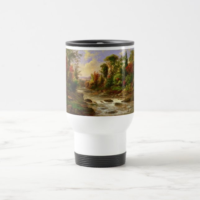 Caneca Térmica Destino de Robert Duncanson do rio da floresta da (Centro)