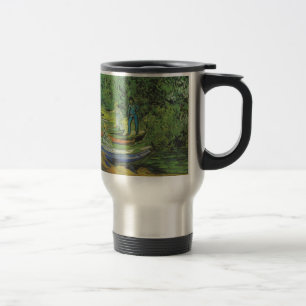 Caneca Térmica Destino do lago boat da natureza de Van Gogh