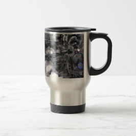 Caneca Térmica Destino do motor a vapor a vapor da estrada de fer