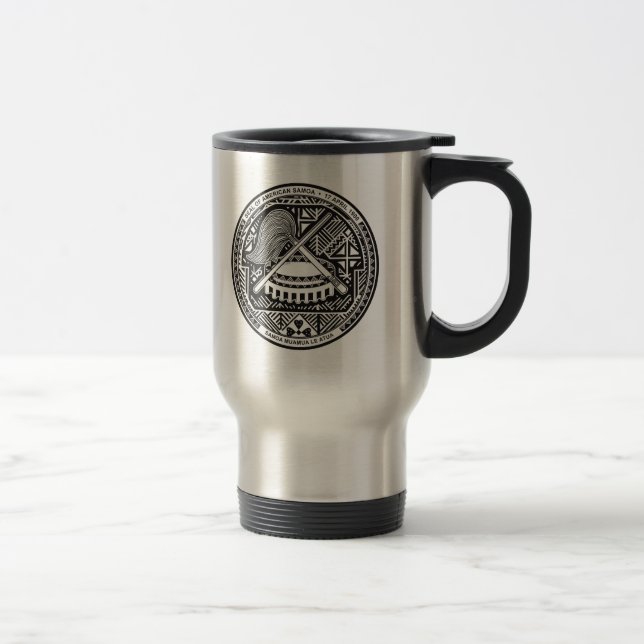 Caneca Térmica Detalhe da brasão de Samoa Americanas (Direita)