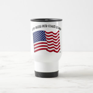 Caneca Térmica Deus Abençoe Nossa Guarda Costeira com Bandeira do