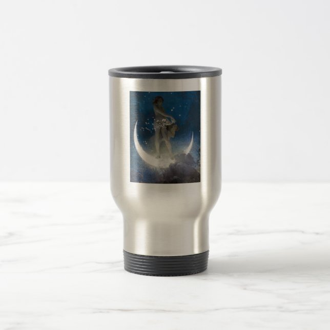 Caneca Térmica Deusa Lua Espalhando Estrelas à Noite (Centro)