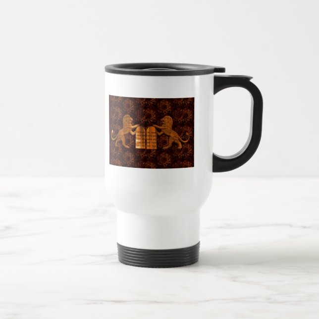 Caneca Térmica Dez Mandamentos e Leões (Direita)