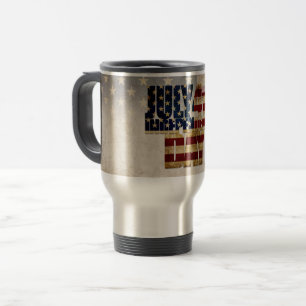 Caneca Térmica Dia 4 de Julho Projeto de Bandeira Vintage do Dia