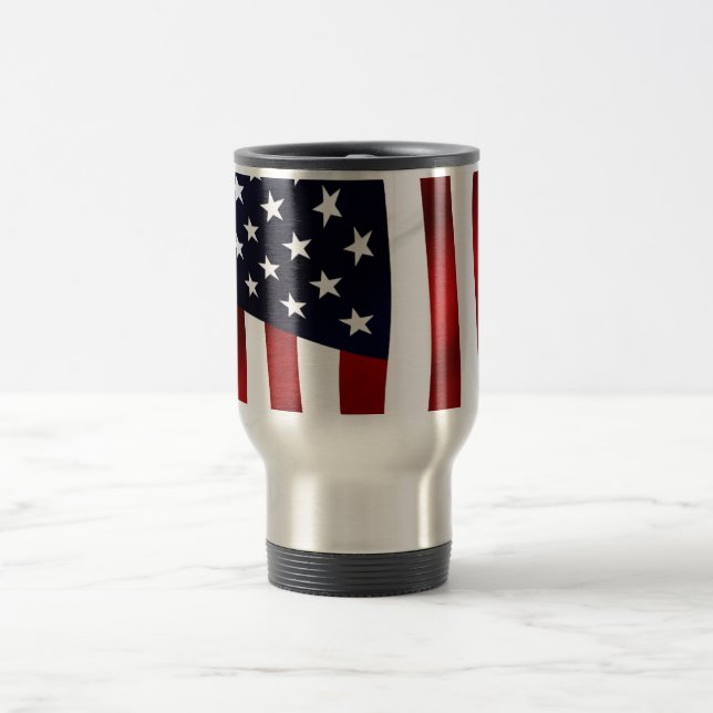 Caneca Térmica Dia da Independência Patriótica da Bandeira Americ (Centro)
