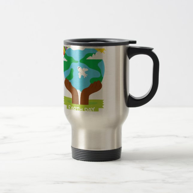 Caneca Térmica Dia da Terra do Arco-íris africano (Direita)