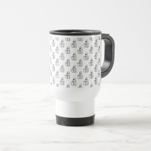 Caneca Térmica Dia das Bruxas, Fantasma Branco Fofo, Doce ou Trav