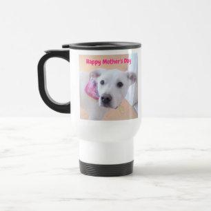 Caneca Térmica Dia de as mães Cão De Cãezinho Branco Com Face 