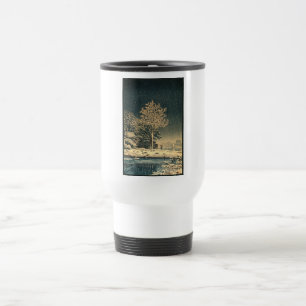 Caneca Térmica Dia de inverno no Rio Sumida, no Japão