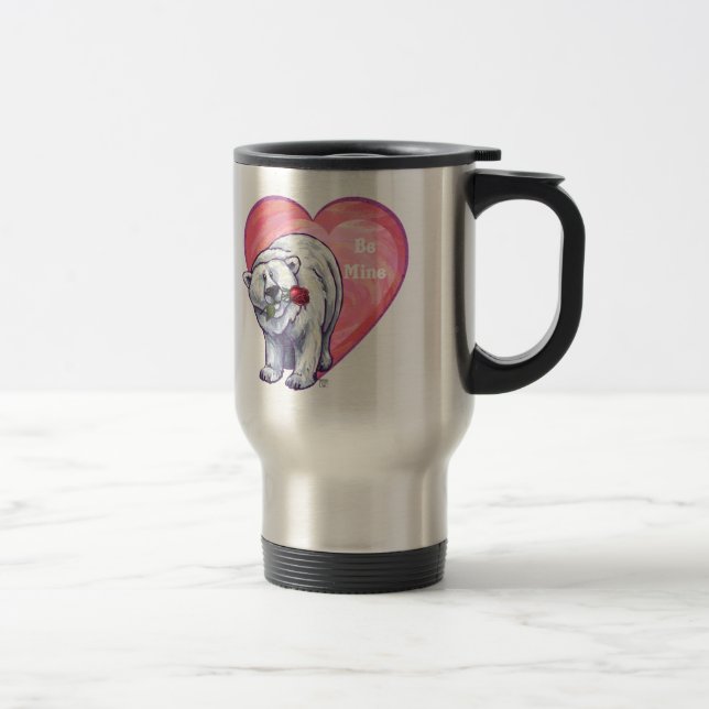 Caneca Térmica Dia de os namorados de Urso Polar (Direita)