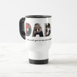 Caneca Térmica Dia de os pais de citação de Colagem de Fotografia