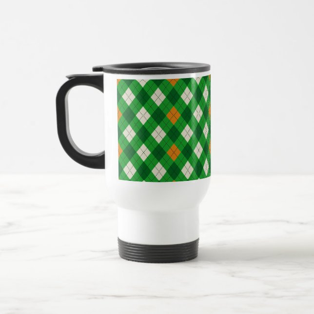 Caneca Térmica Dia de São Patrício argila de cores irlandesas (Esquerda)