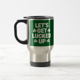 Caneca Térmica Dia de São Patrício Vamos Ter Sorte Trevo Irlandês