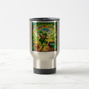 Caneca Térmica Dia de São Patrick, um belo e mágico duende