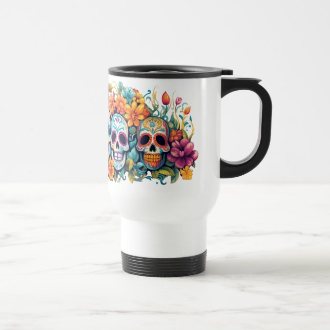 Caneca Térmica Dia do Crânio do Açúcar Morto (Direita)