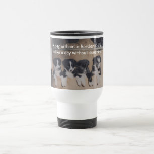 Caneca Térmica Dia Sem Uma Coroa De Collie De Borda