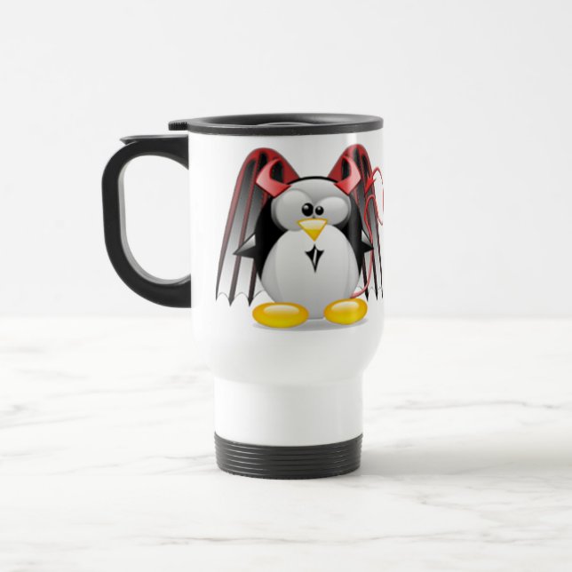 Caneca Térmica Diabo voado Tux (Esquerda)