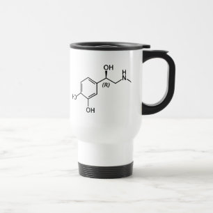 Caneca Térmica Diagrama Químico da Molécula de Adrenalina