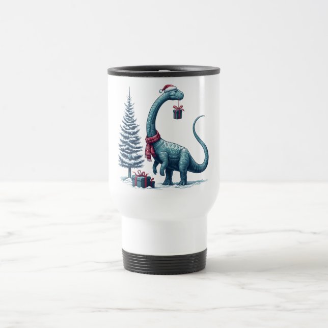 Caneca Térmica dinossauro Brontosauro de Natal (Centro)