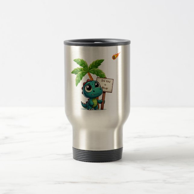 Caneca Térmica dinossauro fofo, engraçado (Centro)