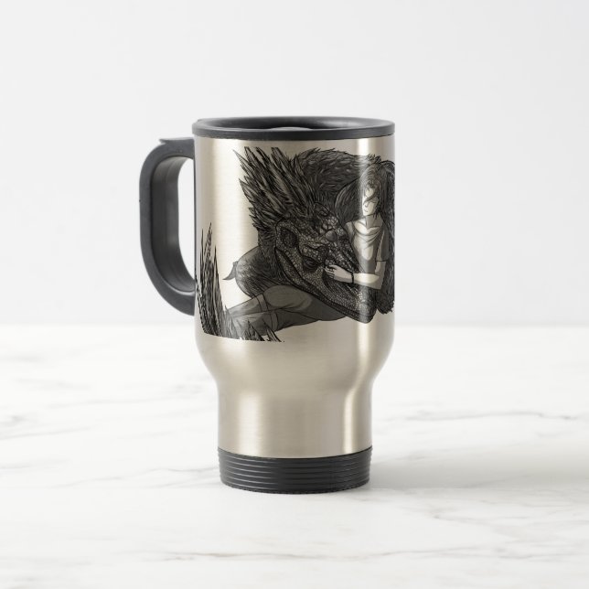 Caneca Térmica Dinossauro Sonolento (Frente Esquerda)