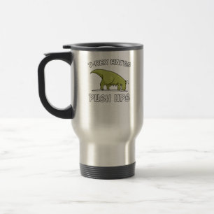 Caneca Térmica Dinossauro T-Rex Odeia Empurrar Malhação Gym