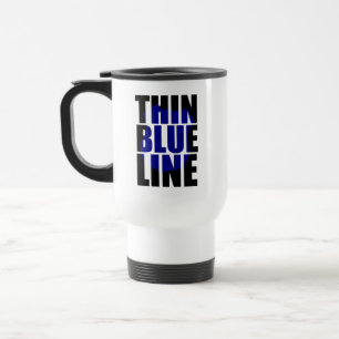 Caneca Térmica Distintivo de Apoio à Polícia Thin Blue Line