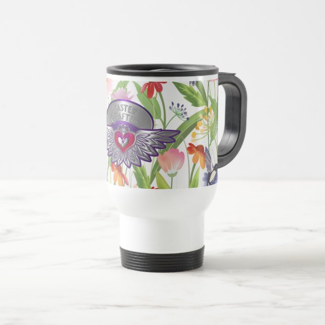 Caneca Térmica Distintivo Mestre de Scrapbook (Frente Esquerda)