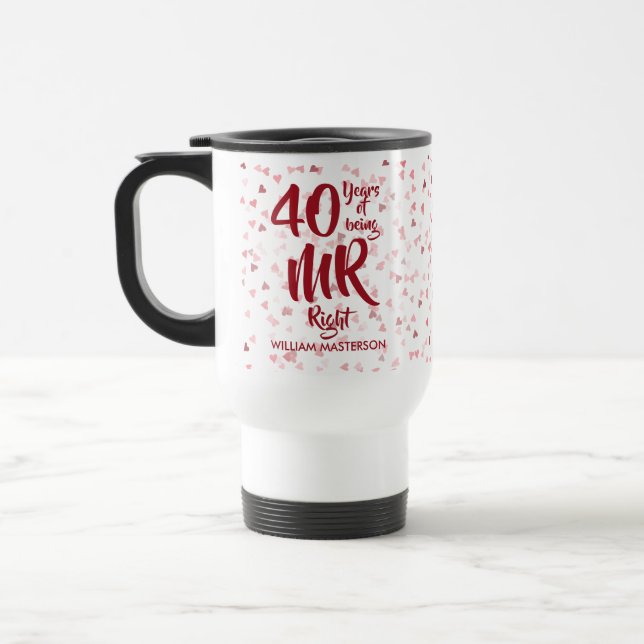 Caneca Térmica Diversão 40º aniversário de casamento de Ruby (Esquerda)