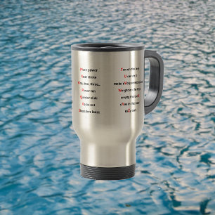 Caneca Térmica Divertimento A a Z do alfabeto dos Rowers