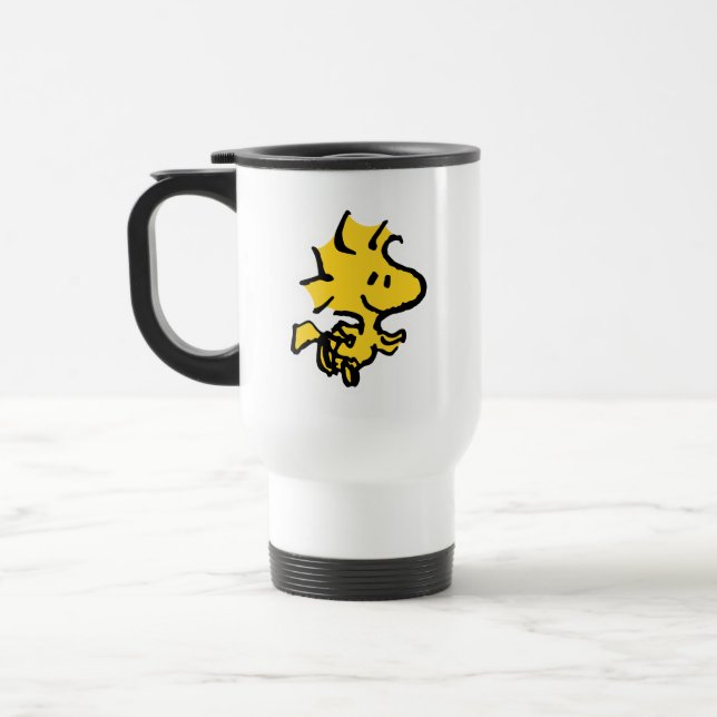 Caneca Térmica Divertimento e flores do Snoopy & Woodstock (Esquerda)
