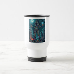 Caneca Térmica Doce de Halloween ou Namorada Zumbi com Miolos