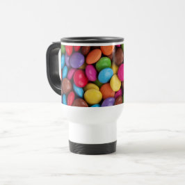 Caneca Térmica Doces Coloridos, Botões Doces, Doces, Comida