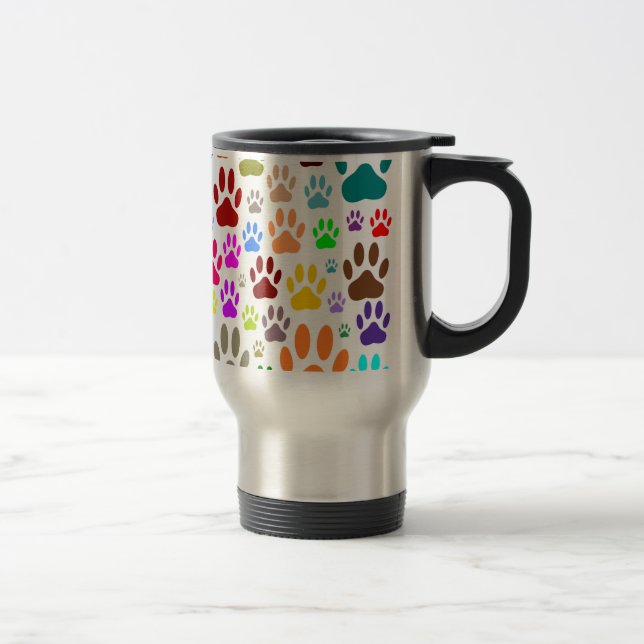 Caneca Térmica Dog Paw Prints All Over (Direita)