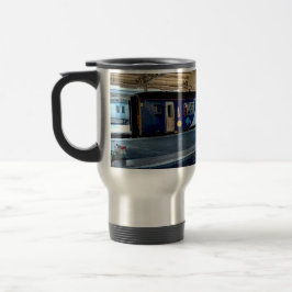 Caneca Térmica Dois comboios azuis