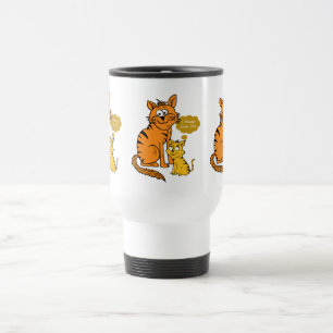 Caneca Térmica dois tigres fofos e carinhosos Eu sempre te amo