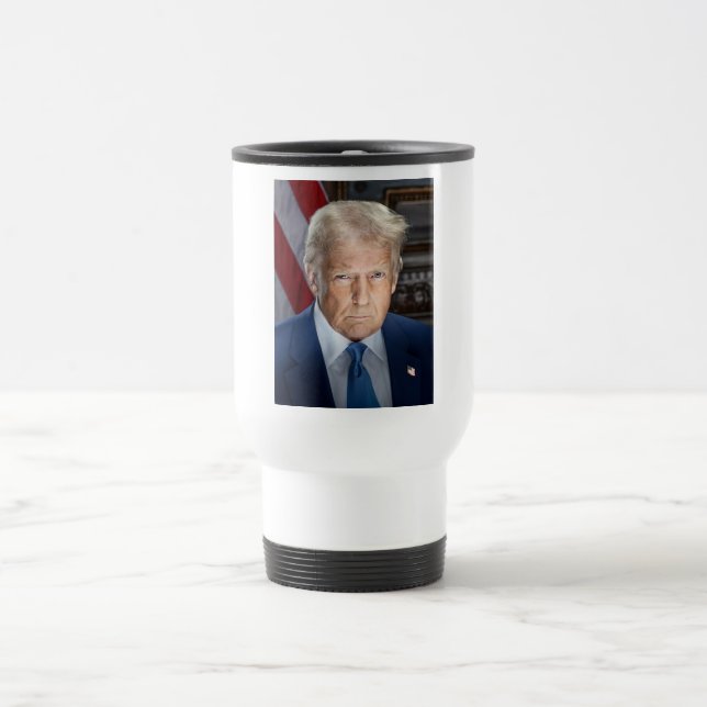 Caneca Térmica Donald Trump 2025 Presidente Americano Portrait (Centro)